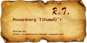 Rosenberg Tihamér névjegykártya